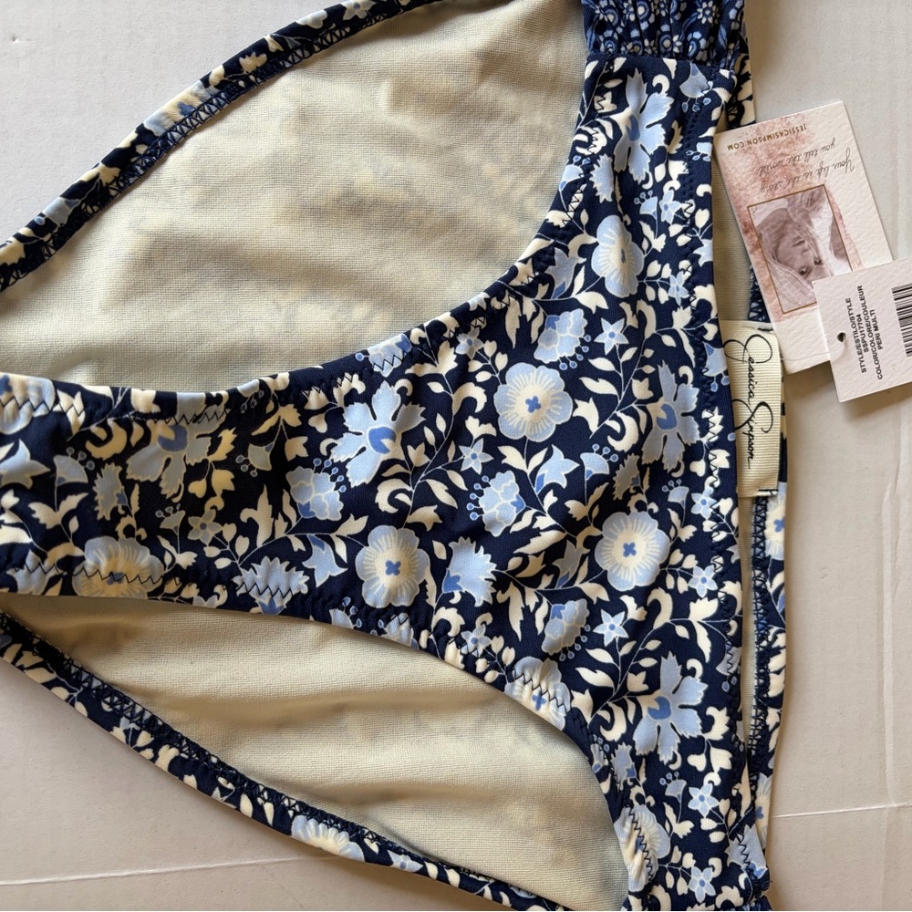Jessica Simpson shirred sides full coverage bikini bottom med new